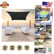 Heavy Duty Black Shade Sail Canopy 9' x 9' - Durable UV Blocker for Outdoors