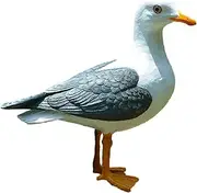 OOPST RHAIYAN Resin Statue Realistic Sea-gull Sculpture Garden Artificial Sea-Bird Decoration 2 Types Decorative Ornament Home Art Compatible With Indoor Specific (Color : A)