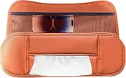 Backseat Car Organizer | PU Leather Large Capacity Back Seat Organizer | Multipurpose Automotive Storage Tissue Box Holder Seatback Container for Van