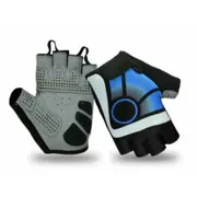 Blue Cycling Gloves Bike Half Finger