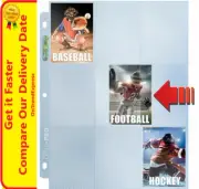 100 x ULTRA PRO PLATINUM CLEAR SIDE LOAD TRADING CARD PAGES SLEEVES 9 POCKET