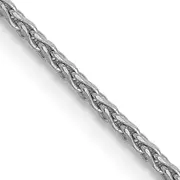 16 Inch 14K White Gold 1.0mm D/C Wheat Chain
