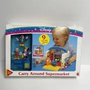 Vintage Mattel Disney Mickey & Friends 66054-94 Carry Around Supermarket Set NIB