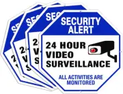Video Surveillance Sign, 4-Pack 10"x10" Security Camera Sign, Reflective and Wat