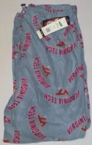 VIRGINIA TECH HOKIES MENS SLEEP LOUNGE PAJAMAS FLEECE PANTS L XL NWT GRAY
