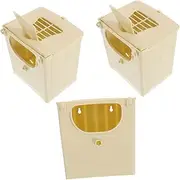 COMPUKAS 3pcs Bird Breeding Box Breathable Nesting House for Birds for Cockatiels Easy to Clean Stylish Design for Garden and Home