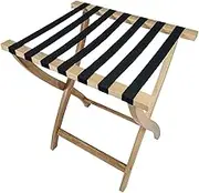 Guest Room Luggage Rack, Folding Suitcase Stand Luggage Rack, Solid Wood Folding Storage Rack, Hotel Room Special Rack, Hotel Furniture Hotel Luggage Rack (Color : Brown, Size : 60x47x67cm)