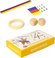 Hellery Stick and Tower Game Wooden Pick-up Sticks Toy for Game Travel Seniors