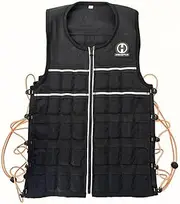Hyperwear Hyper Vest Elite Adjustable Weighted Vest 10lbs/15lbs/20lbs, Black Tough Cordura, Thin Steel Running Weights, Reflective Shock Cord and Trim, Thin Great Unisex Fit