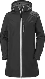 [Helly Hansen] Women's Long Belfast Insulated Waterproof Windproof Breathable Raincoat Jacket with Hood