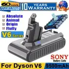 6000mAh Battery For Dyson V6 DC58 V6 Animal DC59 DC61 DC62 DC74 SV03 SV07 SV09
