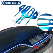 Blue Stainless Window Door Lift Lock Frame Moulding For Civic 10th Gen 2016-2021 (for: Honda Civic)