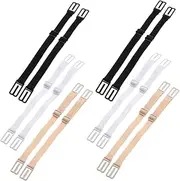 [ANDRESLAD] Fashion Bra Straps 6 Pack Bra Extensions Straps Elastic Adjustable Shoulder Straps Bra Accessories for Stylish Daily Look