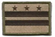 VELCRO® BRAND Fastener Morale HOOK PATCH h District of Columbia MULTITAN 3x2"