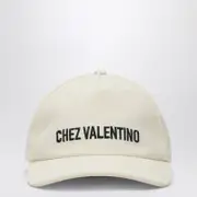 [Valentino Garavani] Chez Valentino ivory baseball cap 56 EU Print