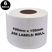 6x Thermal Direct Labels Roll 100mm X 150mm Fastway EParcel Startrack Zebra SATO