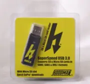 Hoodman HUSB3 Compact USB 3.0 SD MicroSD Card Reader SuperSpeed 5 Gb/s Bandwidth