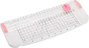 uxcell 9 Inch Paper Cutter, Portable Paper Trimmer Slicers Scrapbooking Tool for A5 Size Paper Craft Paper Photo Cardstock, White Pink