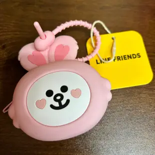 🌈零玖捌柒🌈台灣現貨 LINE 熊大 兔兔 莎莉 硅膠 零錢包 耳機包