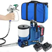 Portable Handheld Airless Sprayer, 500W Cordless Airless Spraying Machine with 6-Speed Adjustable, 1.1L/Min High Pressure Paint Sprayer with 21V Lithium Battery, for Home, Studio, Garden