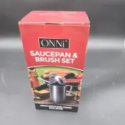 Onni Stainless Steel Sauce Pot & Basting Brush Set for Kitchen & Grilling No BPA