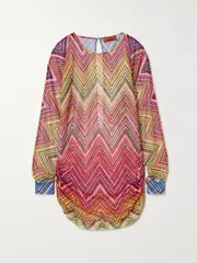 [Missoni] Missoni - Mare Cold-shoulder Printed Tulle Mini Dress - Multi - IT38 IT 38 Multi