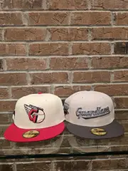 New Era 59Fifty Cleveland Guardians MLB Club Fitted Hat Size 7 1/2, 2 Hats!!!