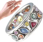 Crystal,Multi-Color Hollow s for Women - Crystal Jewelry Exquisite Simple Zircon Jewelry Mom