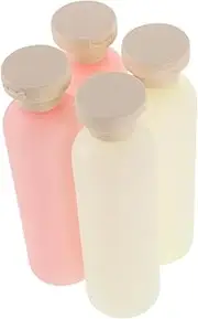 iplusmile Lotion Bottles Refillable 4pcs Empty Plastic Containers for Shampoo Travel Size Shower Gel Dispensers