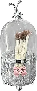 [Generic] 360 Rotate Makeup Brush Holder, 360 Rotate Make Up Brushes Cup, Dustproof Waterproof 6 Compartment Make Up Brush Storage For Vanity