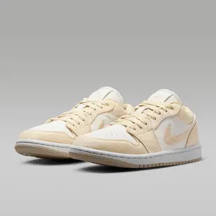 NIKE WMNS AIR JORDAN 1 LOW SE 女籃球鞋-米黃-FN3722701 US5 白色