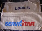 TWO Vintage Lowe's/ServiStar 2 Pouch Nail Aprons - NOS!