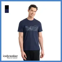 在飛比找momo購物網優惠-【Icebreaker】男 天絲混紡棉圓領短袖上衣 滑雪之旅