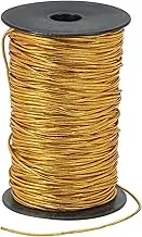 uxcell Stretchy String for Bracelets 109 Yards / 100m, 1.5mm Elastic Cord for Jewelry Making, Necklaces, Beading and Crafts DIY, Bright Gold
