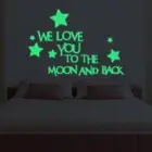 We Love You To The Moon & Back Star Glow In The Dark Luminous Wall Sticker HOT