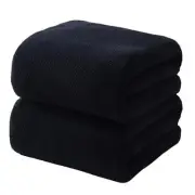 40x80 Inches Bath Sheets Towels for Adults Oversized Bath Sheet-2PCS 09_black