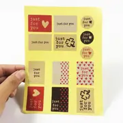 Vintage "just for you" series Seal Sticker Kraft Paper stickers DIY Multifunction gift sealing label