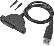 ELASO USB 2.0 to Mini SATA 7+6 13Pin Adapter Cable for Laptop CD/DVD Slimline Drive