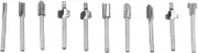 High Speed Steel Router Bits, 10Pcs Router Bits Set for Woodworking and Milling, 1/8in Shank Milling Cutter Tool Set Ideal for Wood Trimming and Slotting