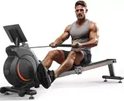 Magnetic/Water Rowing Machine 350 LB Weight Capacity - Foldable Rower for Home U