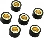 Pizgear 6 Piece Variator Roller Weights 9g 13g 14g 20x12mm, for Cygnus R Majesty X-City X-Max Versity BWS YW 125cc 52S-E7632-00 Skateboard Speed Controller Roller(Black 20x12mm 13g)
