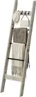 Blanket Ladder Shelf for Living Room, Decorative Quilt Rack with 4 Removable Hoo