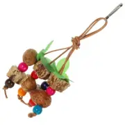 Hanging Parrot Shredding Toy Colorful Bird Chew Toy for Cage Accessories