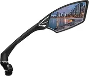 MEACHOW New Scratch Resistant Glass Lens,Handlebar Bike Mirror, Rotatable Safe Rearview Mirror, Bicycle Mirror,ME-006(2019-2020)
