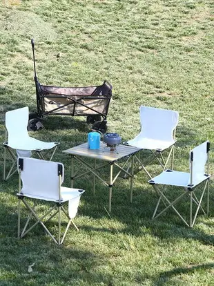 戶外折疊桌便攜式野餐露營桌椅套裝蛋卷桌夜市擺攤小方桌野外桌子
