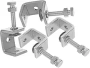 Obuyke Stainless Steel C Clamps 2 Pack 1 inch Wide Jaw Heavy Duty Woodworking Clamp for Fence Metal C Clamps