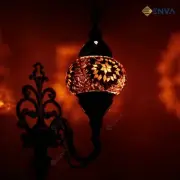 Turkish Moroccan Style Multicolour Mosaic Wall Sconce Light Lamp Medium Globe