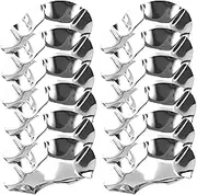 Nuhjytgf Oyster Grill Pan, Metal Cooking Dish, Seafood Grilling Pan, Stackable Design, Sturdy Material, 12x7.8cm/4.72x3.07 inches for Grilling, Baking, Serving, Seafood Cooking, Kitchenware,