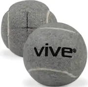 Vive Precut Tennis Balls for Walkers (4 Pack) - Heavy Duty Ski Glider Slider
