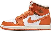 [Nike] Kids Air Jordan 1 Retro High OG GS Basketball Shoe, Dk Marina Blue/Black-White, 3.5, Black/Ghost Green-purple Pulse, 13 Little Kid